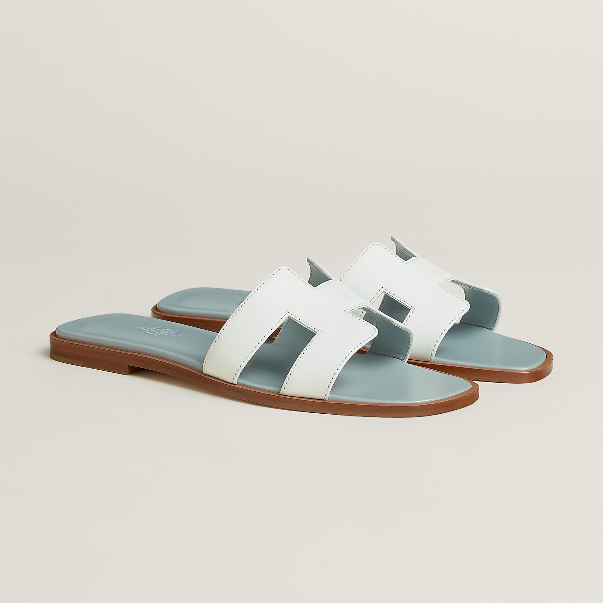 Sandales Oran Blanc : bleu glacier